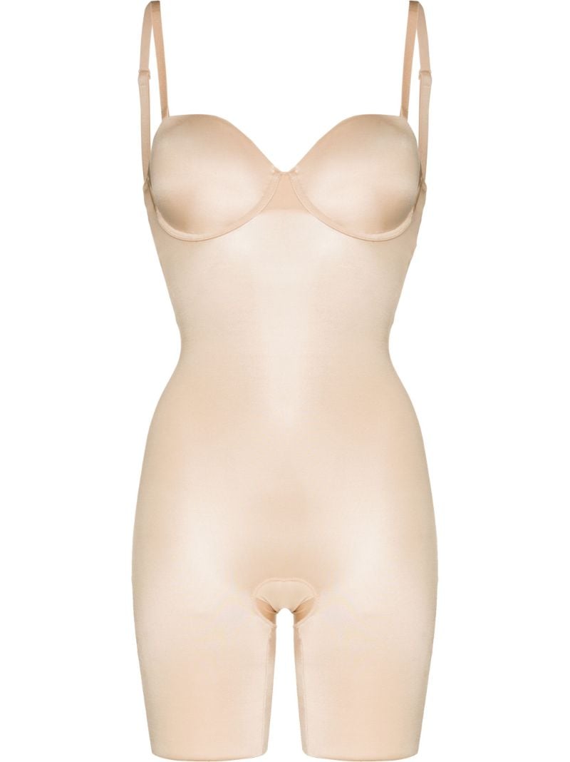 Neutral Suit Your Fancy Mid-thigh Bodysuit