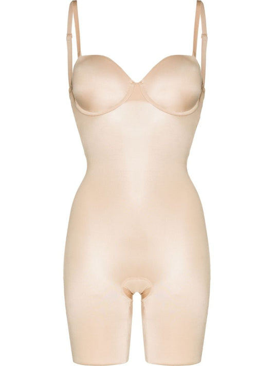 Neutral Suit Your Fancy Mid-thigh Bodysuit