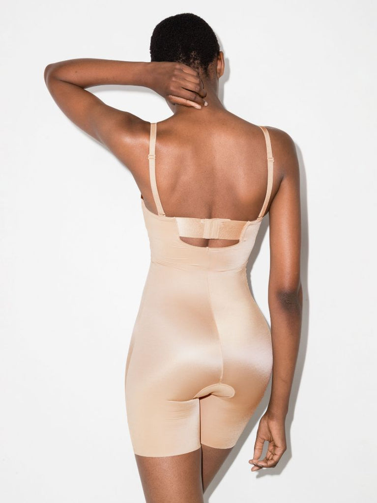 Neutral Suit Your Fancy Mid-thigh Bodysuit