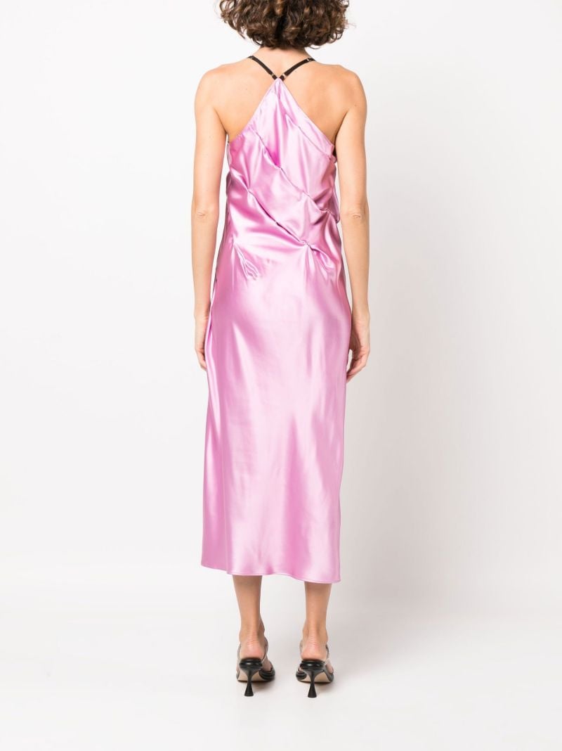Pink Halterneck Midi Dress