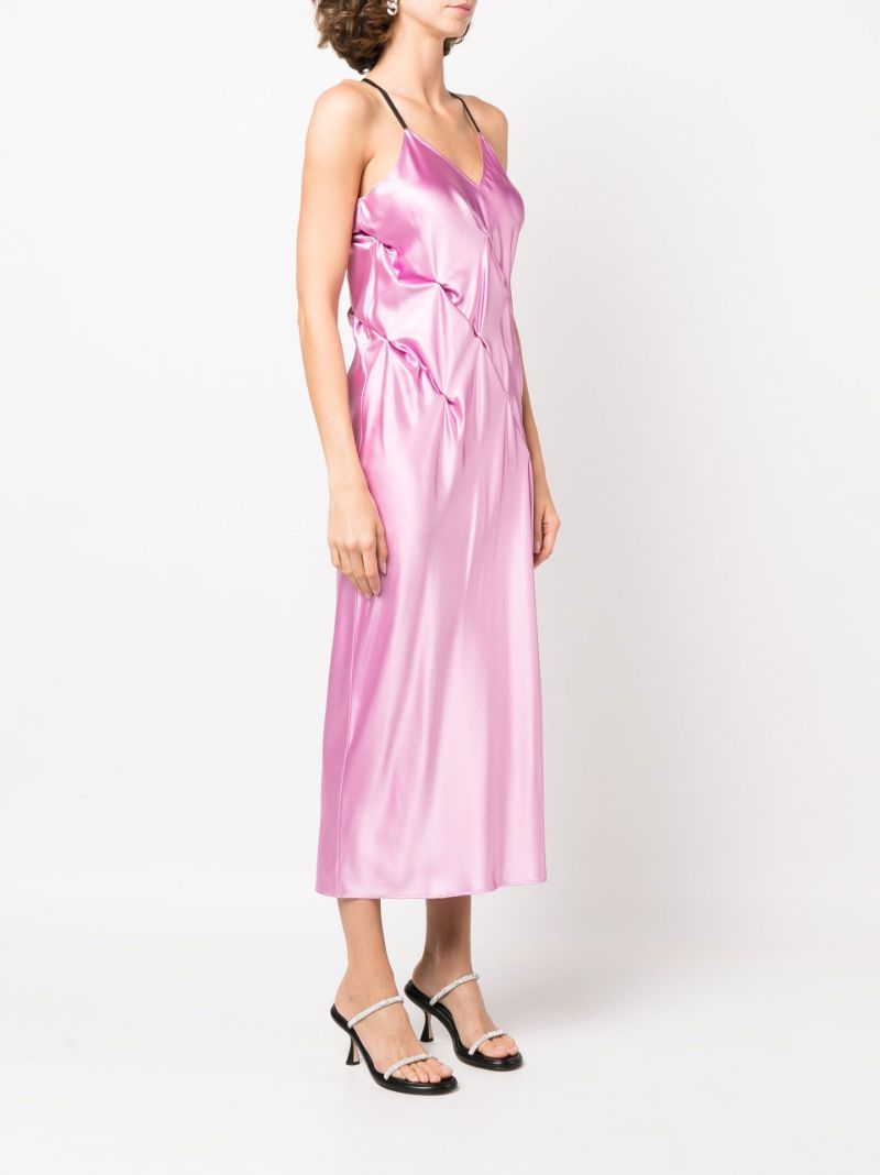 Pink Halterneck Midi Dress
