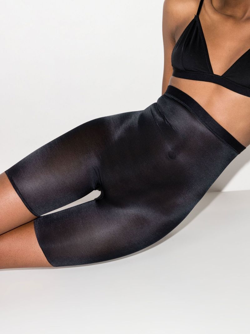 Black Skinny Britches High-waisted Mid-thigh Shorts