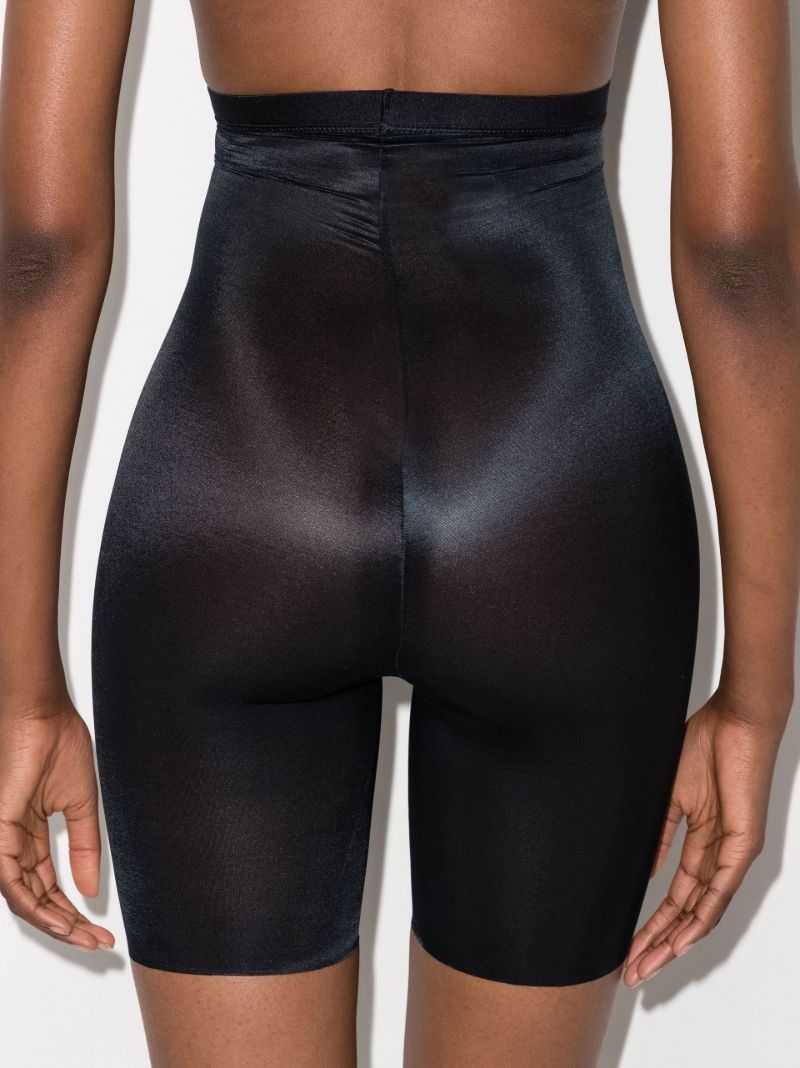 Black Skinny Britches High-waisted Mid-thigh Shorts