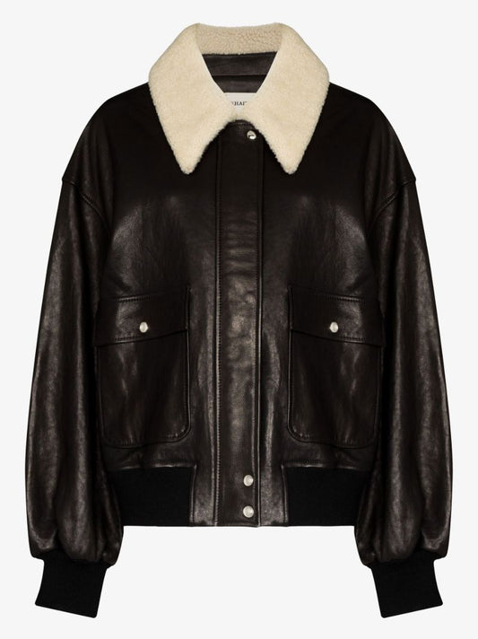 Black the Shellar Leather Jacket