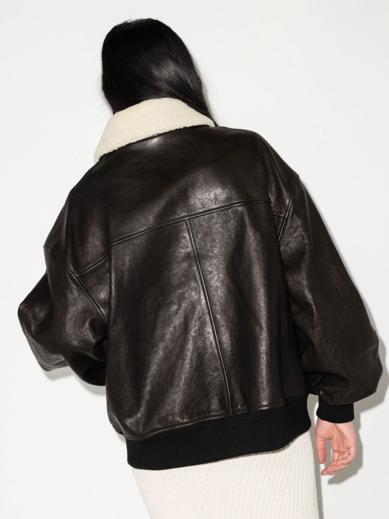 Black the Shellar Leather Jacket