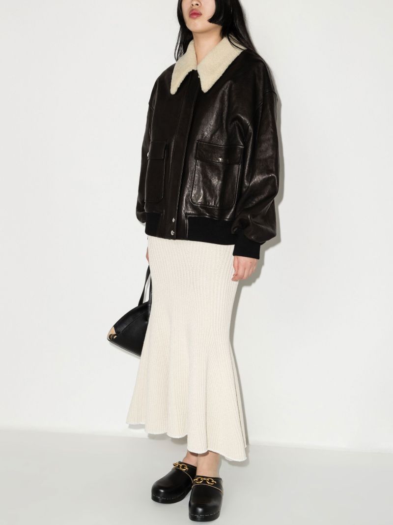 Black the Shellar Leather Jacket