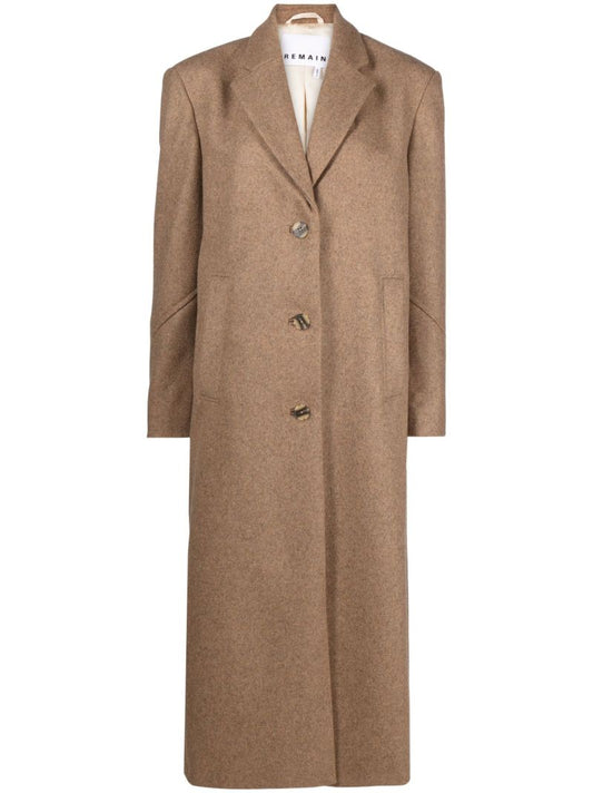 Neutral Boyle Single-breasted Coat