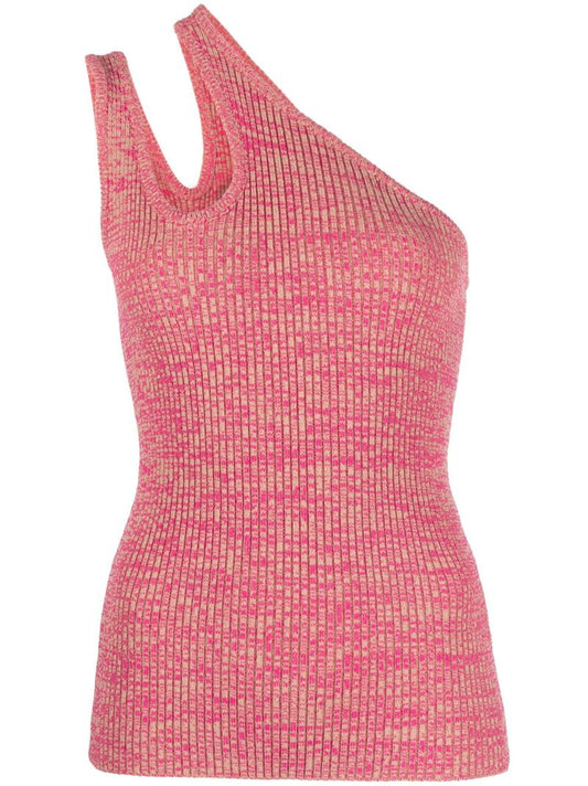 Pink Jeanne Double Strap Asymmetric Top