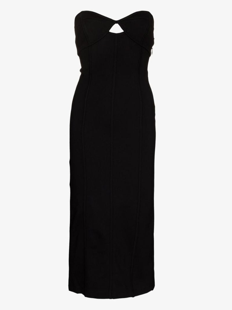 Black Unaris Cut-out Midi Dress