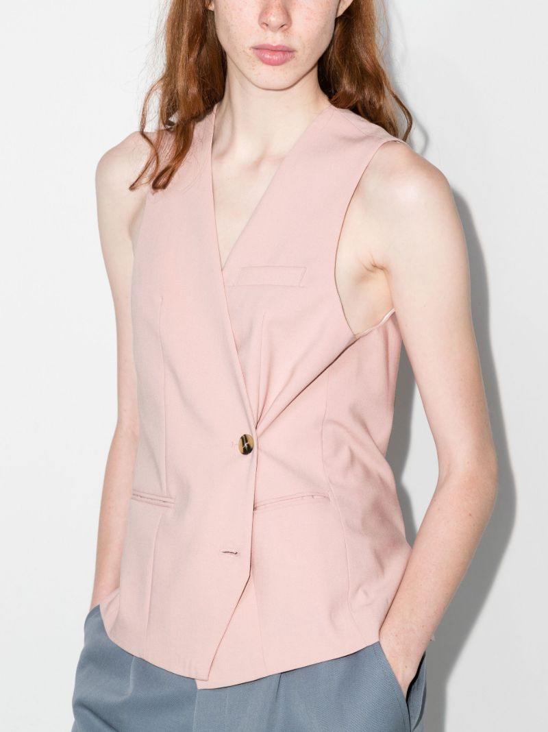 Pink Anjelica Single-breasted Vest