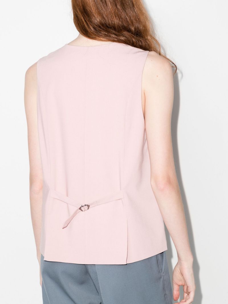 Pink Anjelica Single-breasted Vest