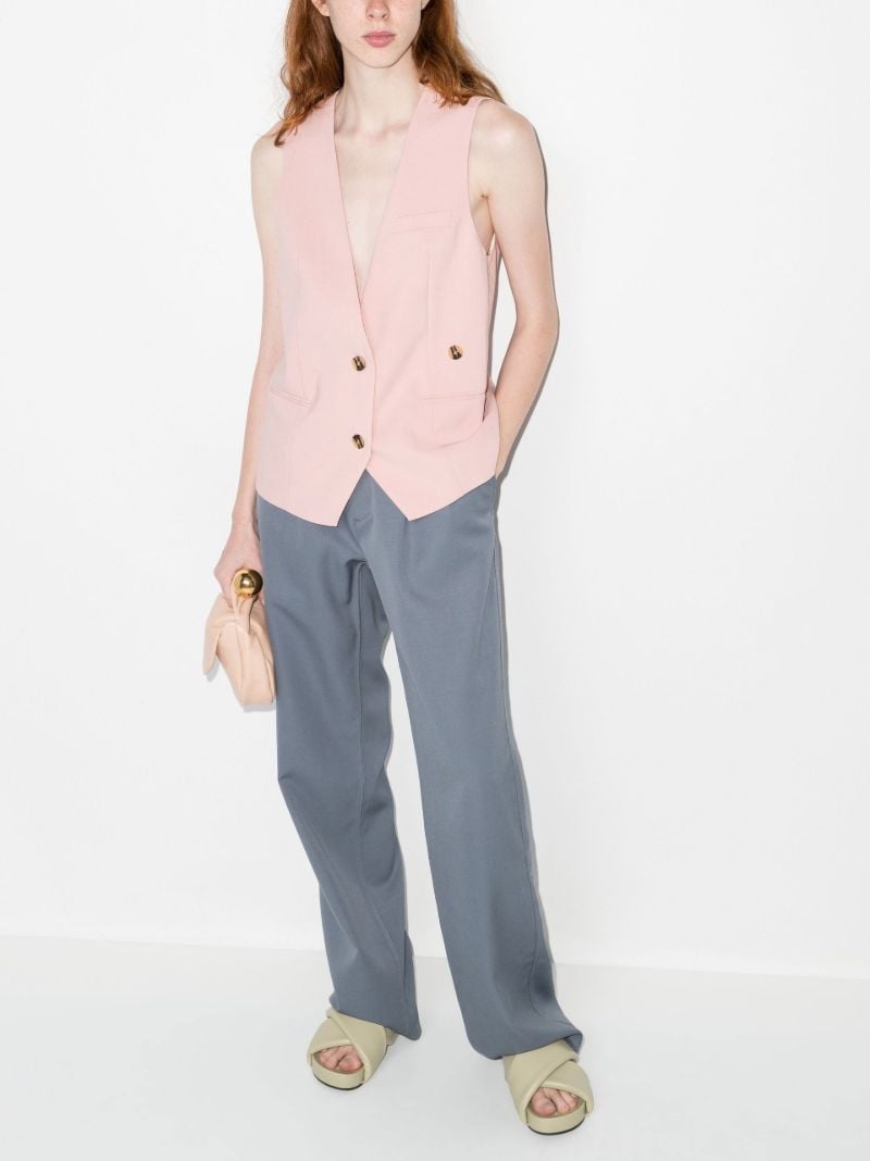 Pink Anjelica Single-breasted Vest