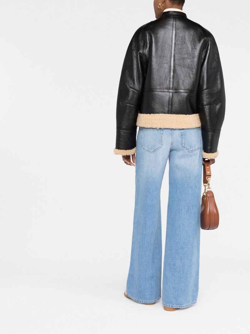 Black Double-breasted Leather Jacket