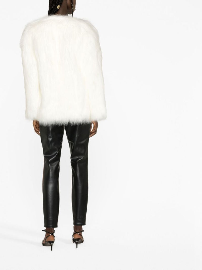 Black Zip Faux Leather Leggings
