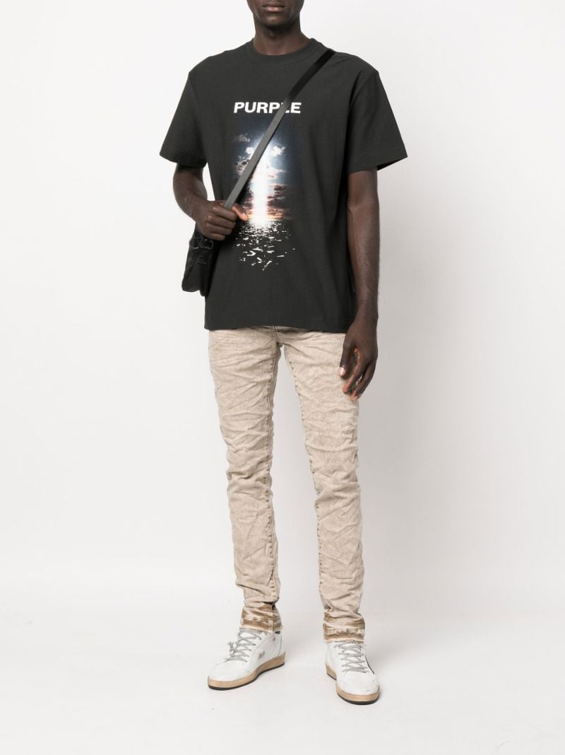 Neutral Distressed Mid-rise Jeans