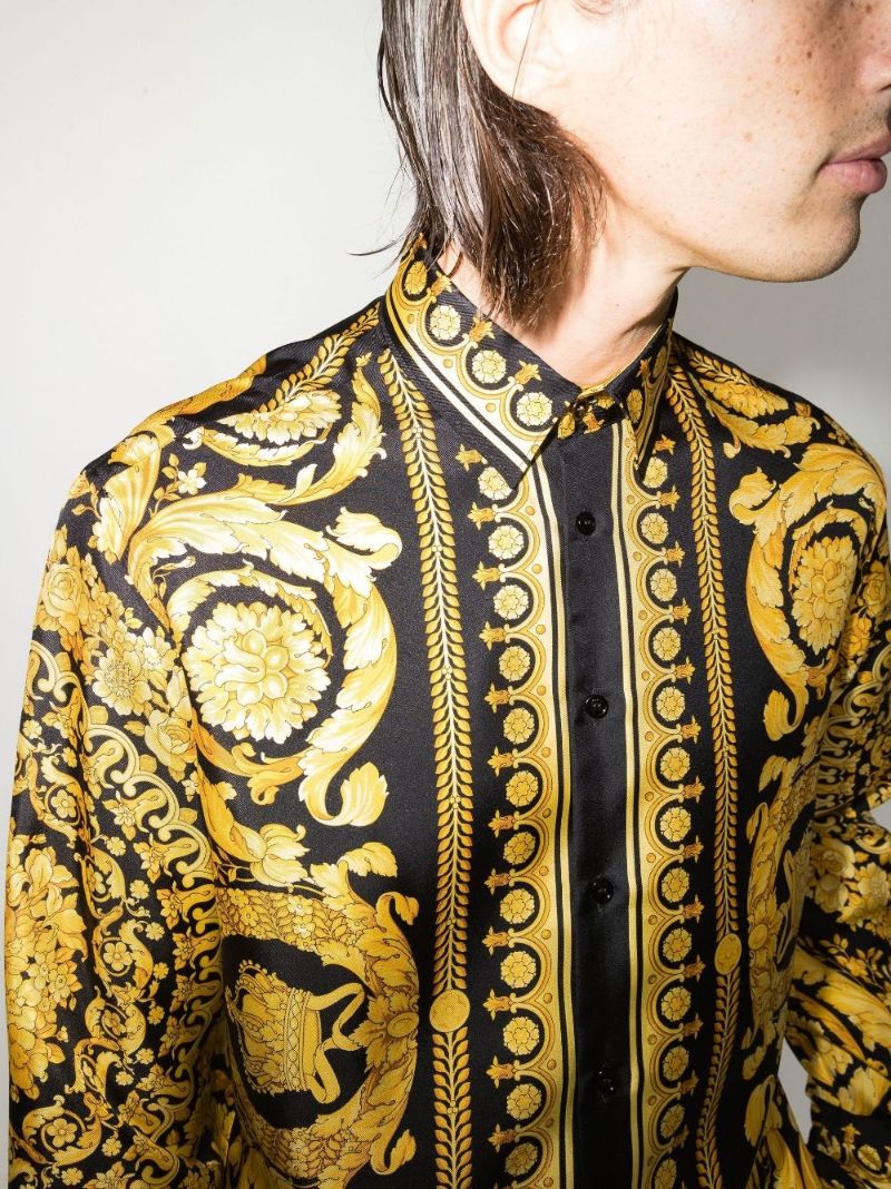 Gold Barocco Silk Shirt