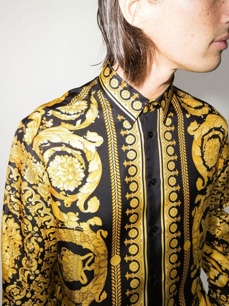 Gold Barocco Silk Shirt