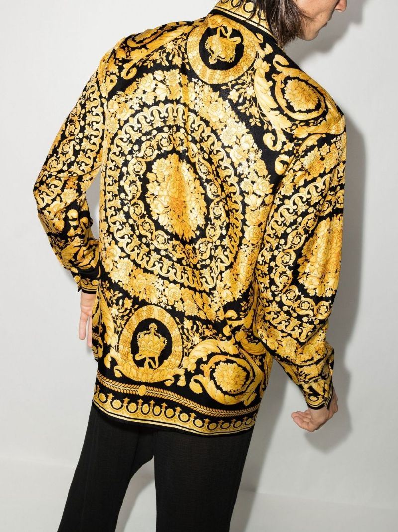 Gold Barocco Silk Shirt
