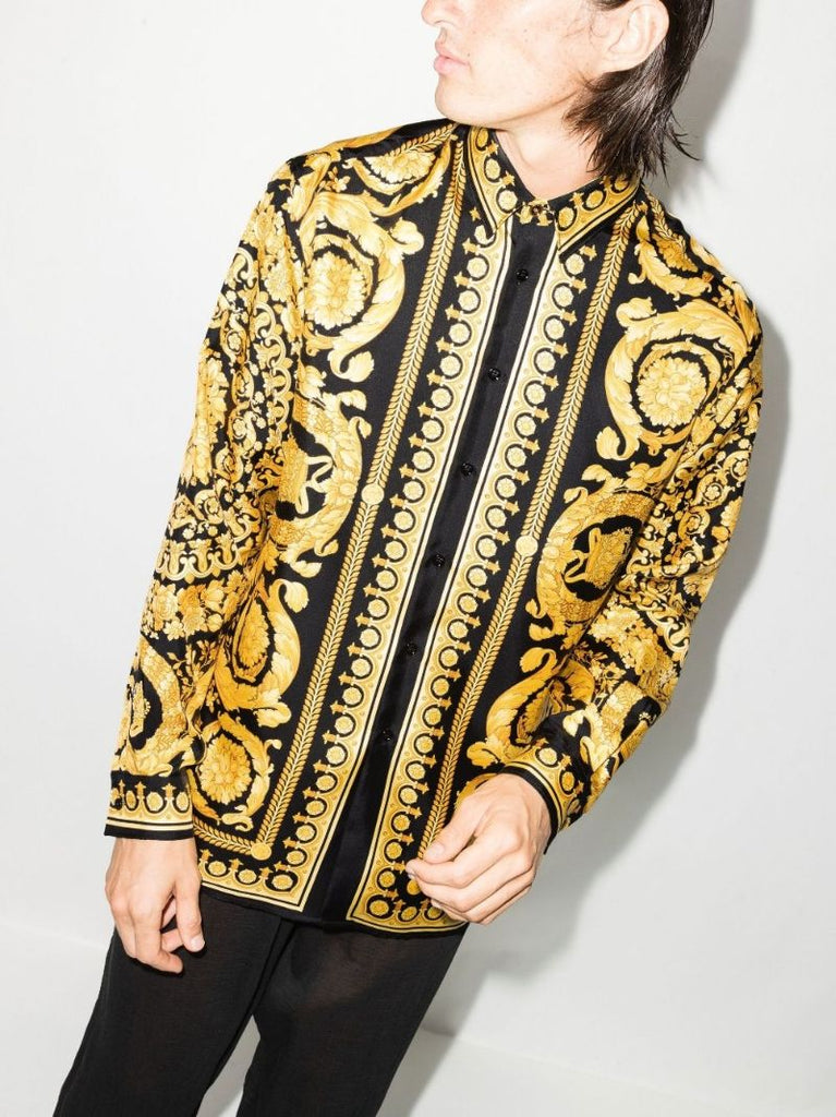 Gold Barocco Silk Shirt