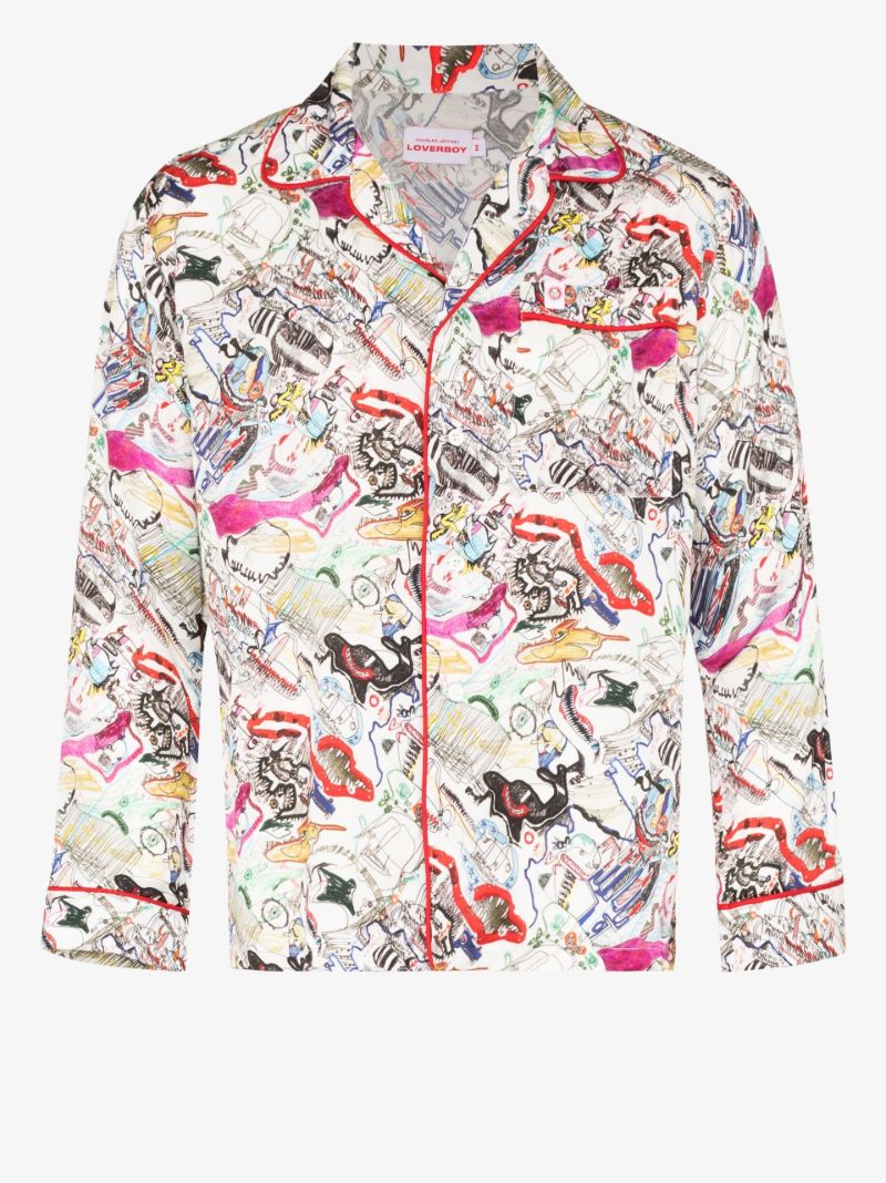 X Browns White Crunchy Biscuits Pyjama Shirt