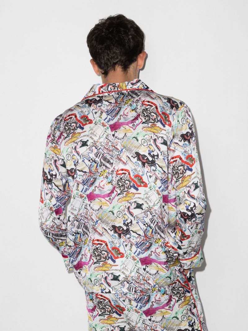 X Browns White Crunchy Biscuits Pyjama Shirt