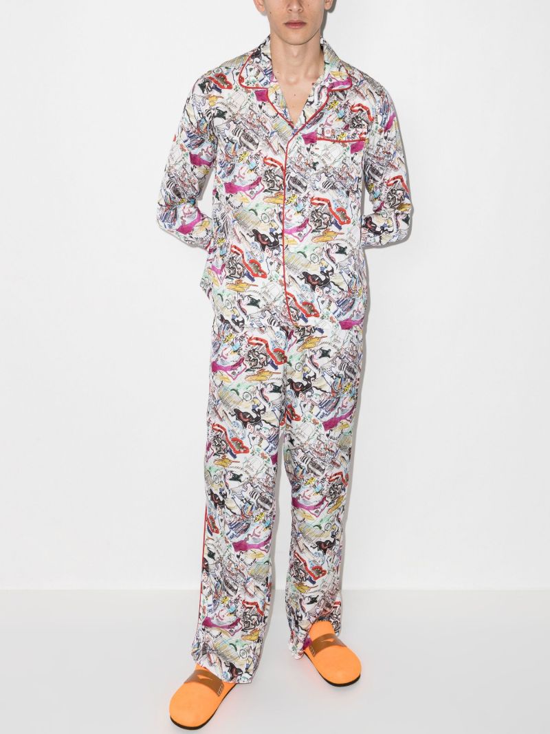 X Browns White Crunchy Biscuits Pyjama Shirt