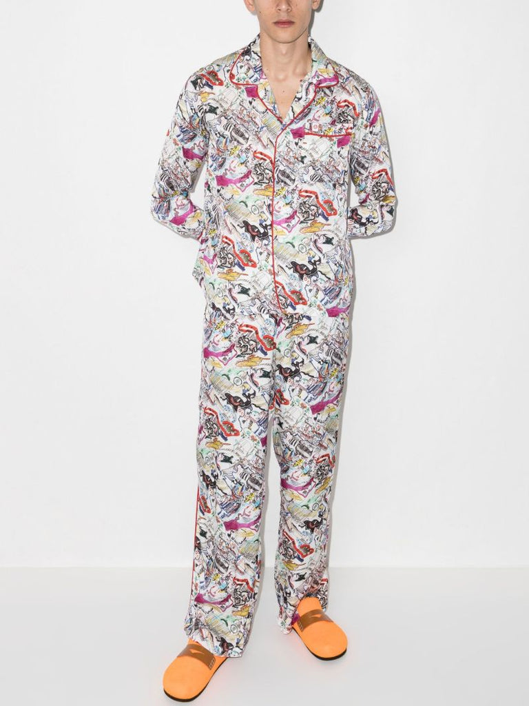 X Browns White Crunchy Biscuits Pyjama Shirt