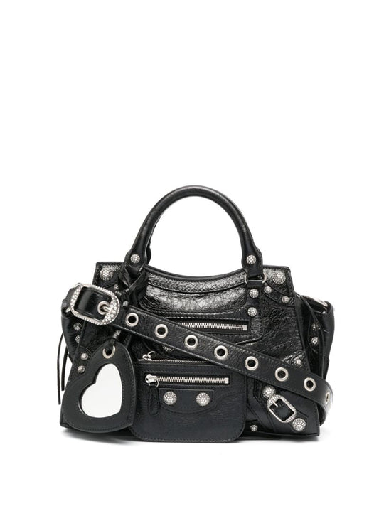 Black Neo Cagole Mini Leather Shoulder Bag