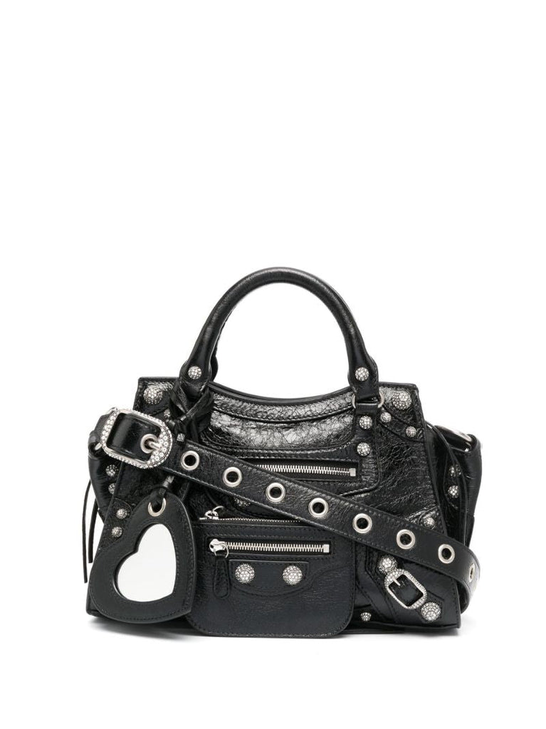 Black Neo Cagole Mini Leather Shoulder Bag