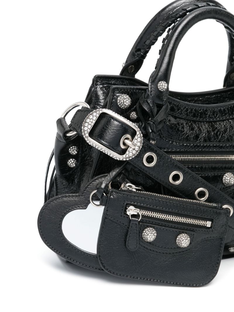 Black Neo Cagole Mini Leather Shoulder Bag
