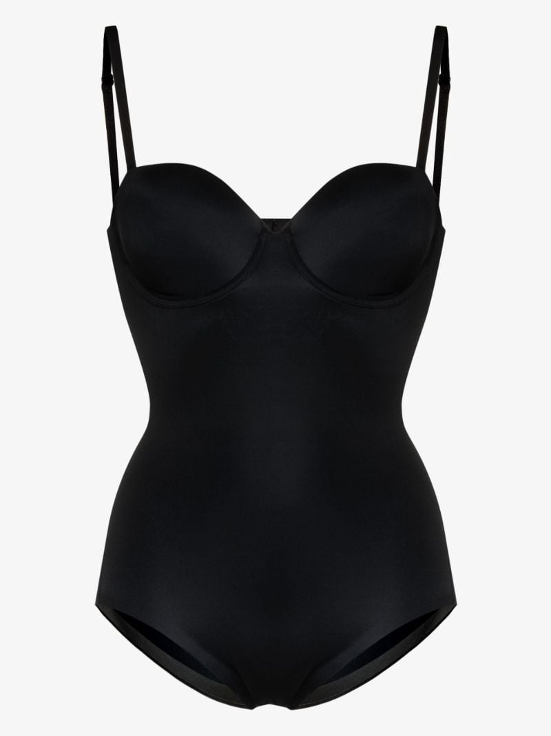 Black Suit Your Fancy Cupped Panty Bodysuit