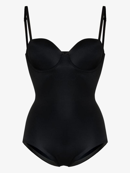 Black Suit Your Fancy Cupped Panty Bodysuit