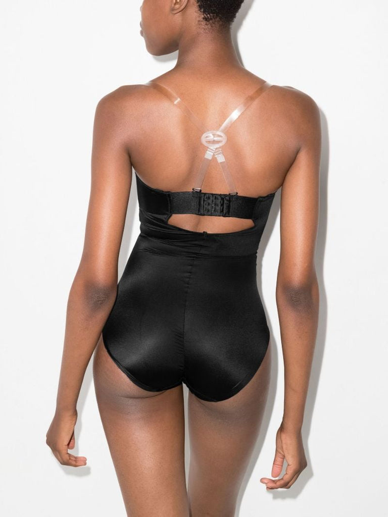 Black Suit Your Fancy Cupped Panty Bodysuit