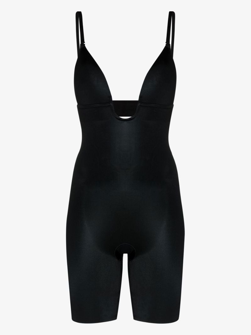 Black Suit Your Fancy Mid-thigh Bodysuit