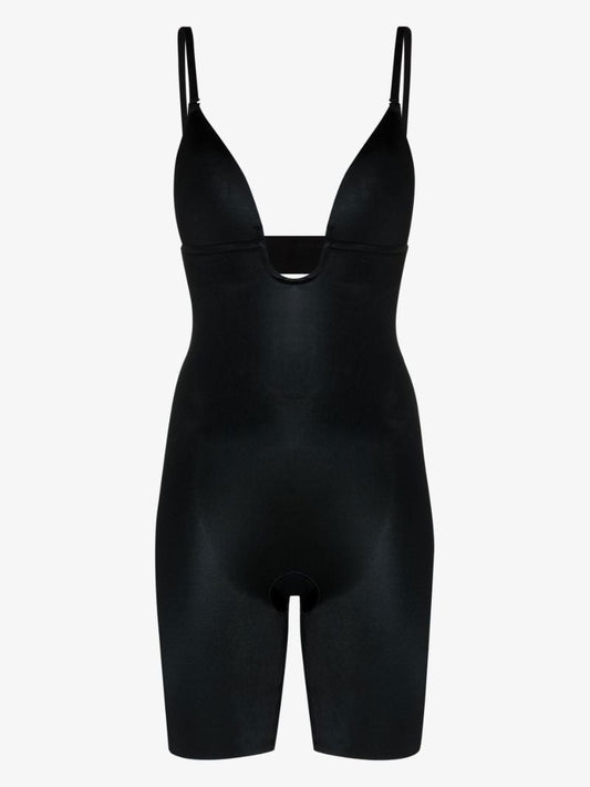 Black Suit Your Fancy Mid-thigh Bodysuit