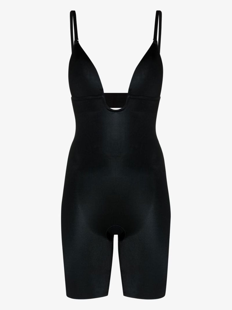 Black Suit Your Fancy Mid-thigh Bodysuit