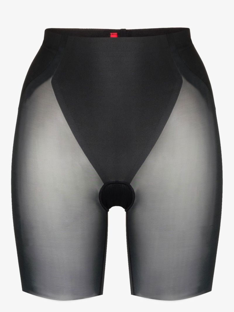 Black Haute Contour Mid-thigh Shorts