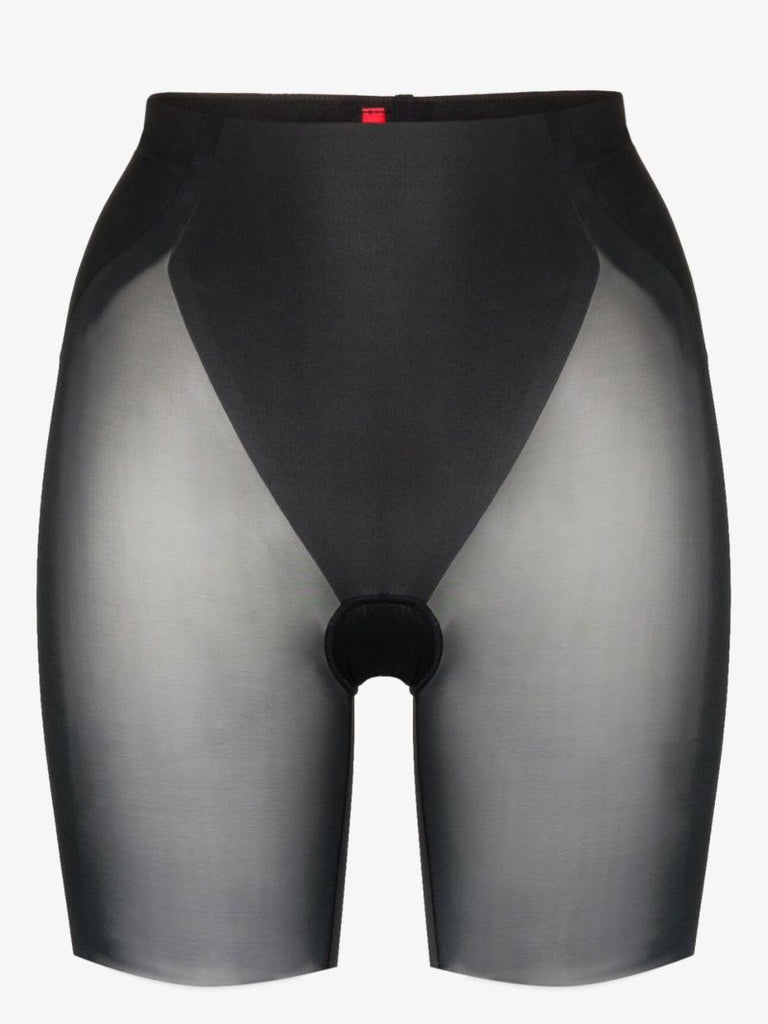 Black Haute Contour Mid-thigh Shorts