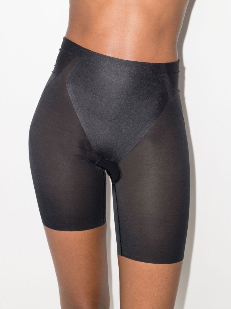 Black Haute Contour Mid-thigh Shorts
