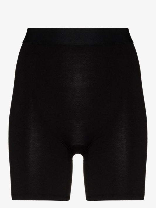 Black Cotton Comfort Mid-thigh Shorts