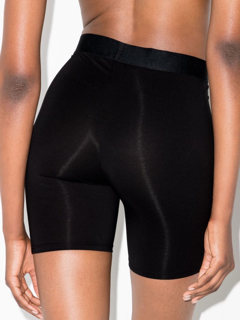 Black Cotton Comfort Mid-thigh Shorts