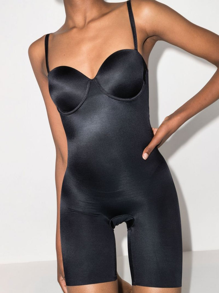 Black Suit Your Fancy Cupped Bodysuit