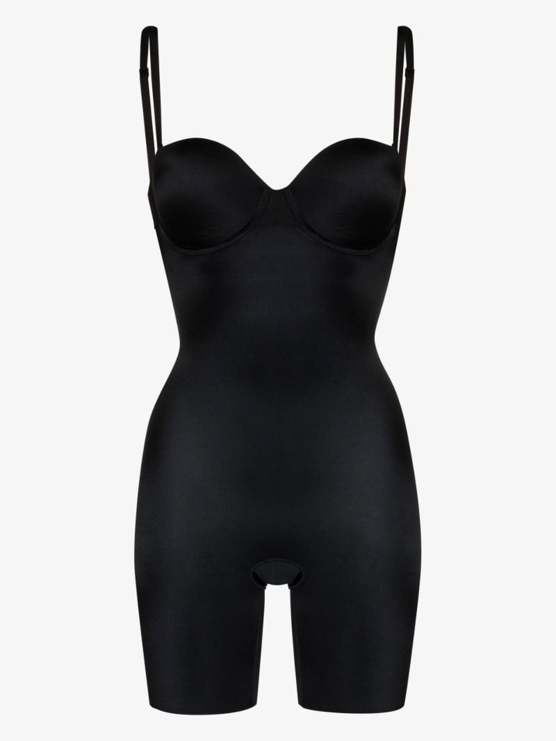 Black Suit Your Fancy Cupped Bodysuit