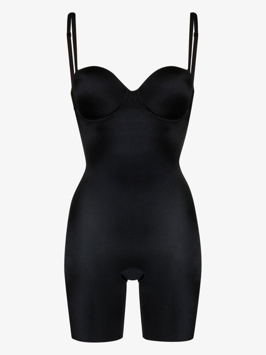 Black Suit Your Fancy Cupped Bodysuit