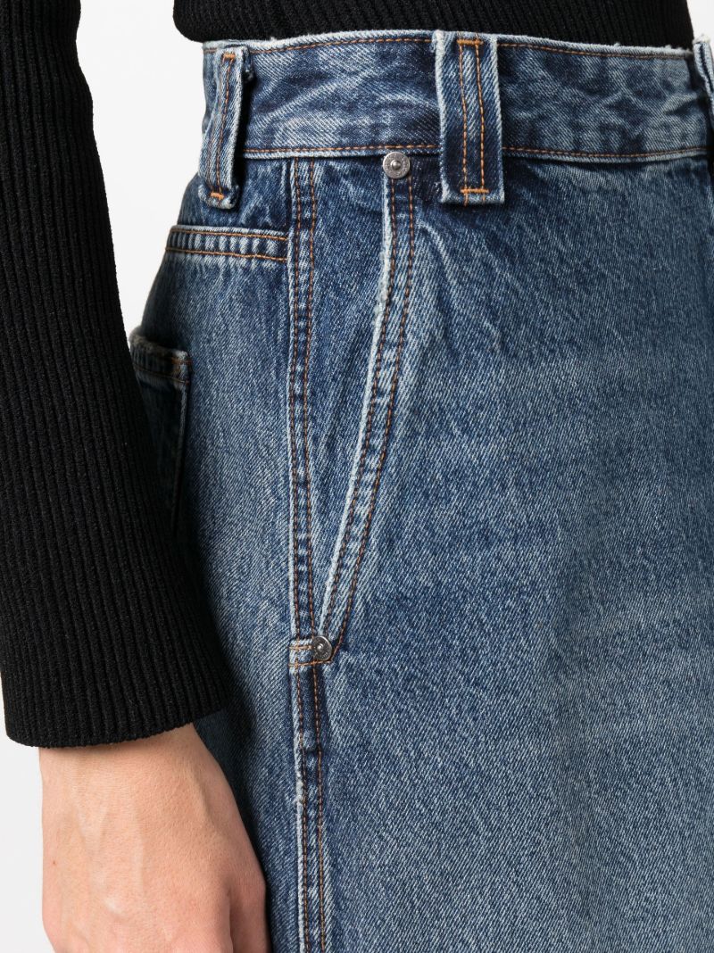 Blue Charlene Front Split Denim Skirt