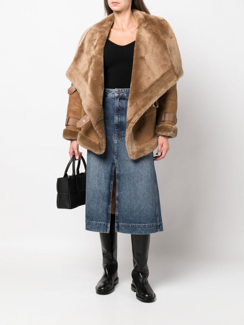Blue Charlene Front Split Denim Skirt
