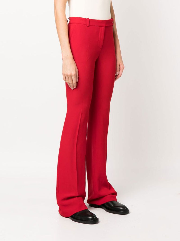Red Bootcut Trousers