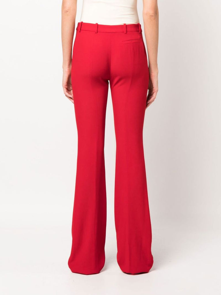 Red Bootcut Trousers