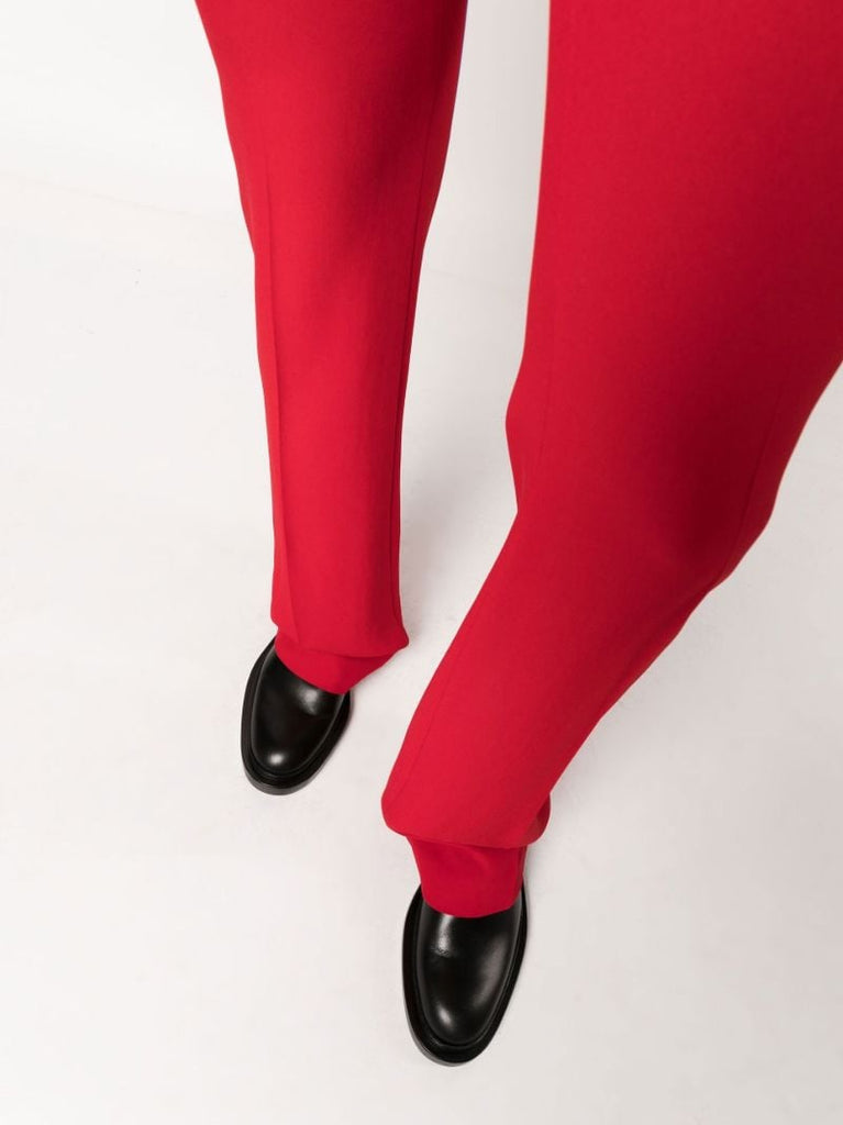 Red Bootcut Trousers