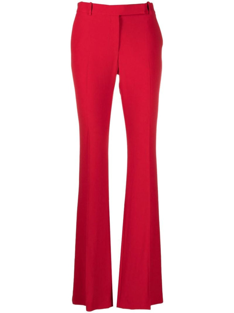 Red Bootcut Trousers
